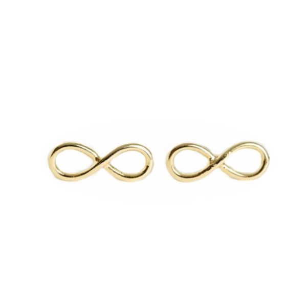 

infinity compound stud earrings new fashion women's lovely stud earring wholesale gift, Golden;silver
