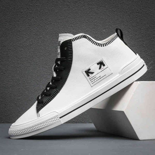 

casual shoes korean version new super fiber high board shoes white black sports real leather outdoor mountaineering tooling boots