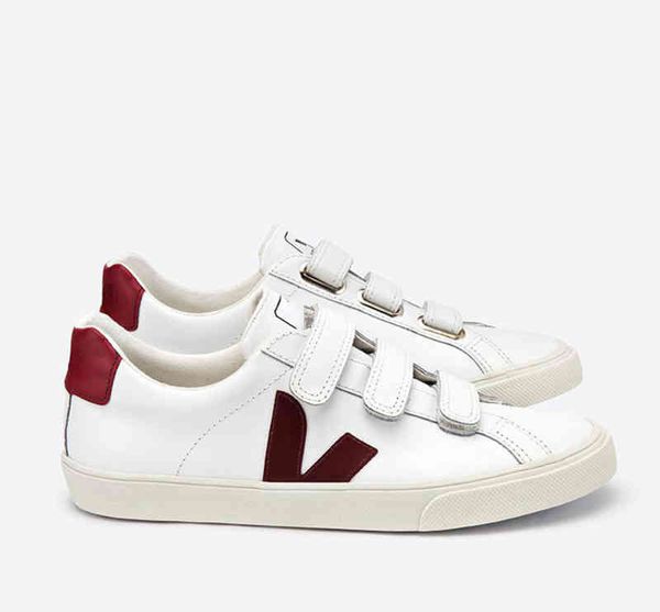 

casual shoes 2022 new veja leather low small white shoes men's and women's lovers' flat bottom sports board shoes, Black