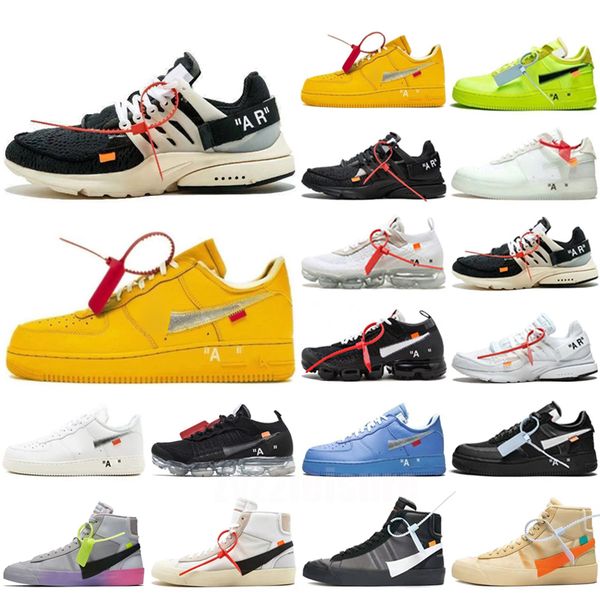 

2022 original men's and women's off shoes mca white black mac metal volt low three black green gner presto 2.0 36-46