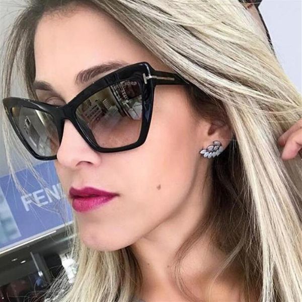 

2020 flt31 cat eye sunglasses classic designer t shades eywear retro women travel big frame sun glasses vintage gradient sun glass311t, White;black