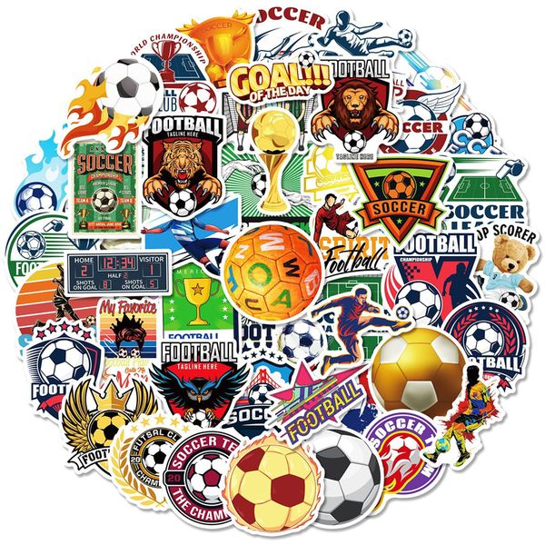 

50pcs football sticker pack for lapskateboard motorcycle decals