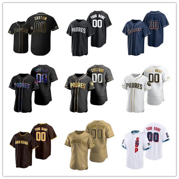 

college wear baseball jersey s-3xl custom san diego''padres''men women youth, Black
