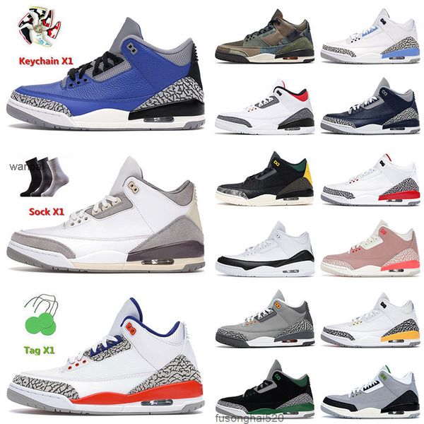 

medium grey 3 3s iii basketball retro shoes for mens women blue cement jumpman knicks rivals pure white chlorophyll trainers sneakers 36-47