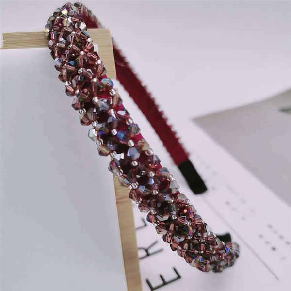 

dhl ship superflash headband thin edge with drill woman crystal hair bands versatile temperament simplicity hair hoop accessories, Silver