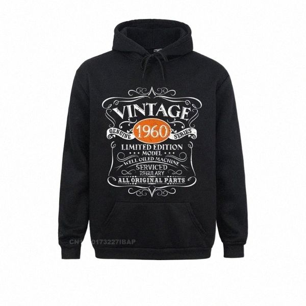 

men's hoodies & sweatshirts men's hoodies & sweatshirts vintage 1960 61st birthday women design premium hoodie mens printed ostern, Black