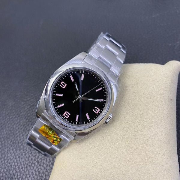 

116000 sports watch automatic mechanical movement 36mm 904 l stainless steel sapphire crystal glass luminous waterproof krf, Slivery;brown