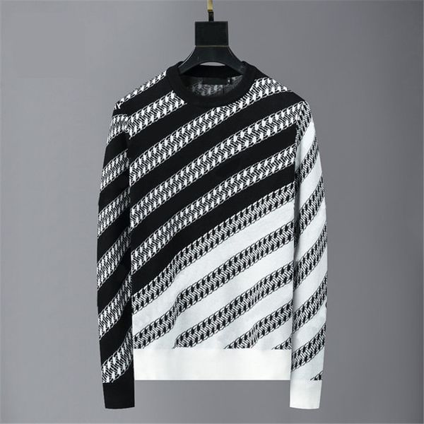 

new letters designer sweaters long sleeve knitted pullover thick warm sports jumper male autumn winter sweater, White;black