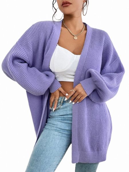 

women's sweaters drop shoulder ribbed knit duster cardigan i3wu#, White;black