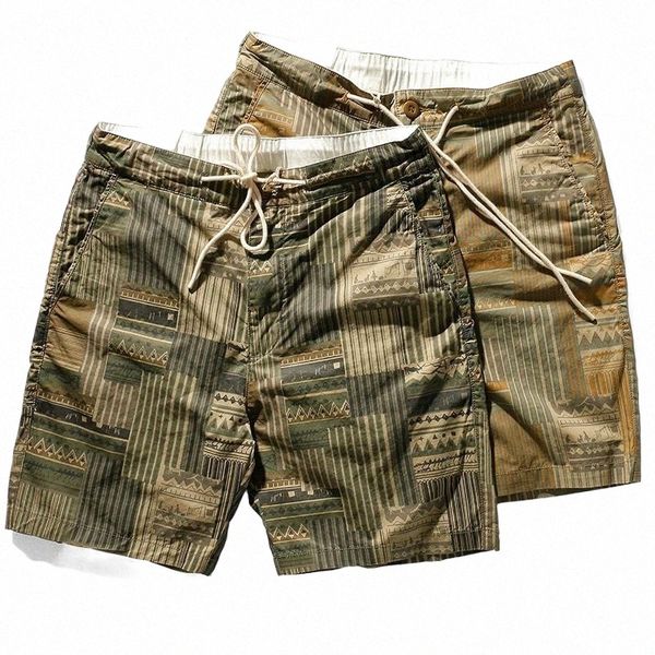 

men's shorts men's shorts h390# summer american style casual camouflage pants fashion loose elastic waist drawstring washed old to, White;black