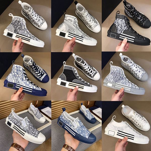 

designer b23 shoes oblique technology trainers sneakers men women fashion breathable outdoor platform flat casual trainer sneaker 36-45, Black