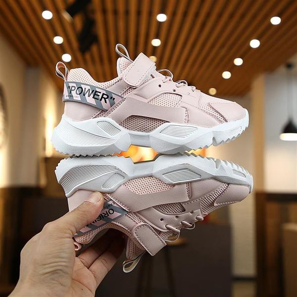 

childrens sneakers new fashionable net breathable sports running shoes kids boys girls trainers brand design winter cotton shoes293i, Black;red