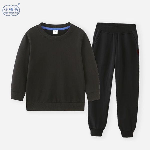 

child tracksuits designers clothes cotton sweater suit boys girls spring autumn models small medium large baby western-style casual, Gray
