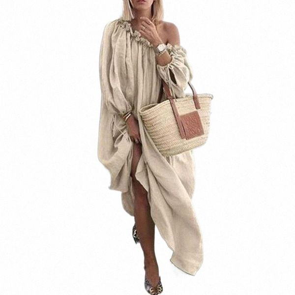 

casual dresses casual dresses women's dress solid color off shoulder long sleeve fashion ruched bandage plus size 4xl loose maxi summer, Black;gray