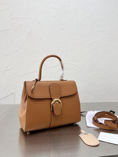 

2022 fashion brillant womens bags navy blue brown beige delvauxs cowhide leather bag buckle horseshoe shoulder bag female messenger quality