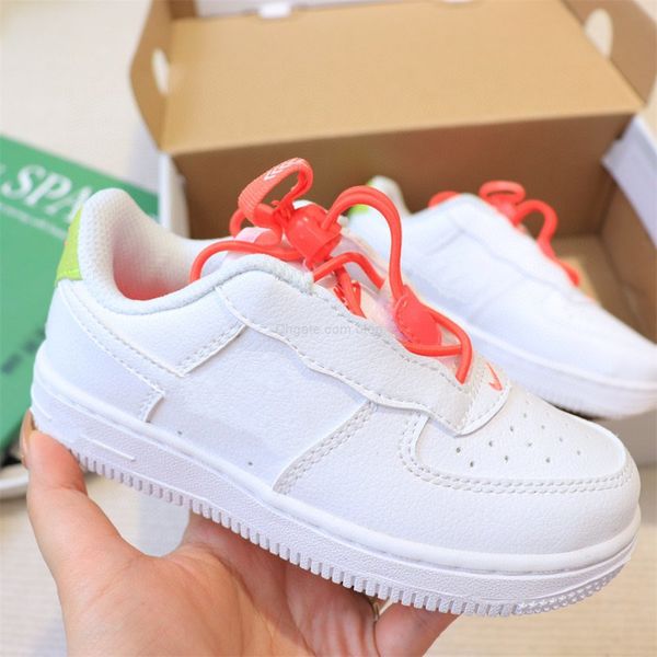 

kids low force 1 toggle white bright crimson ps cu5287-102 white red yellow girls boys children students sneakers us size 8c-3y eur size 25-, Black