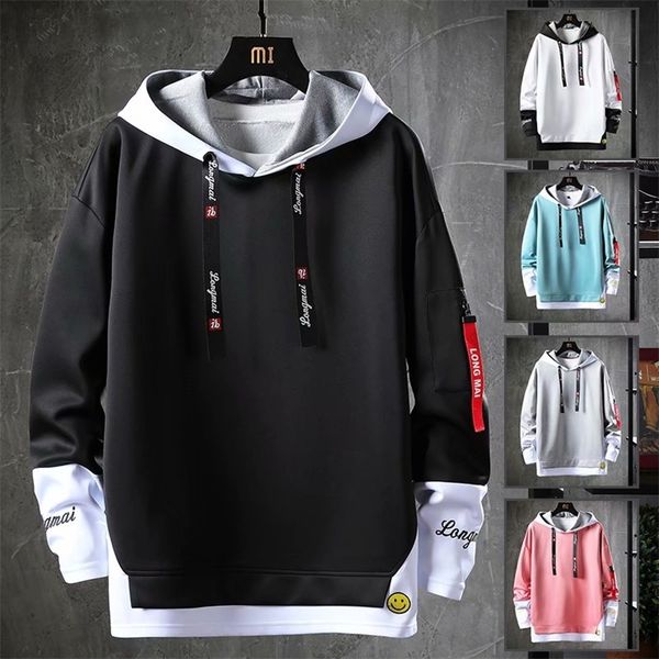 

mens hoodies sweatshirts spring autumn mens hoodie harajuku fashion korean streetwear sweatshirt men casual men clothing trend long sleeve h, Black