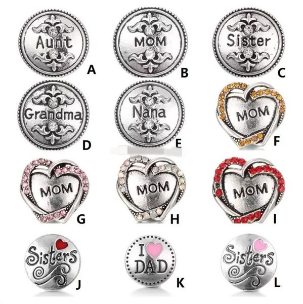 

clasps hooks noosa snap button jewelry love family member mom figure ginger chunks fit diy 18mm bracelets bangles ne dhseller2010 dhri7