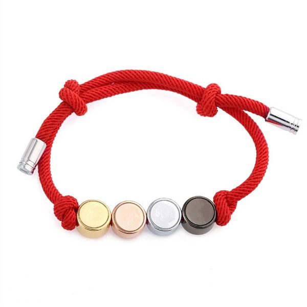 

designer charm hand presbyopia four beads drop rubber beads braided rope adjustable couples casual holiday party social birthday anniversary, Golden;silver