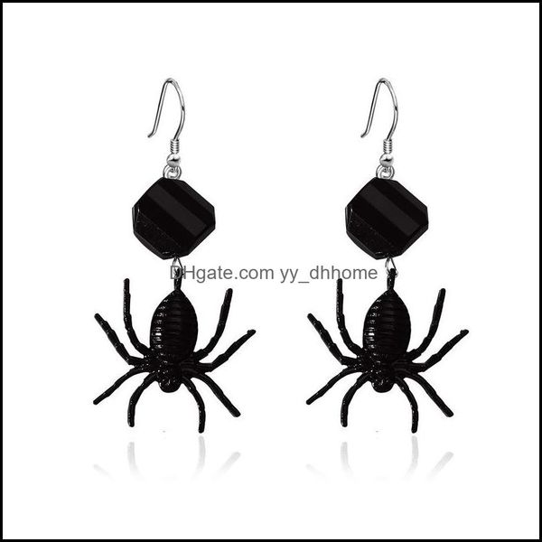 

dangle chandelier dark spider earrings exaggerated cross-border girls on the streets cool creative design drop delivery 202 yydhhome dho6l, Silver
