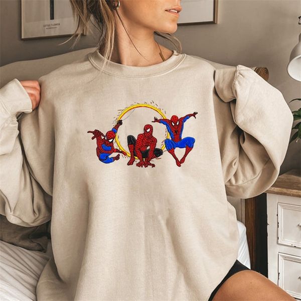 

womens hoodies sweatshirts spider no way home superhero sweatshirt parker est 2001 stark industries peter parker hoodie vintage tom holland, Black