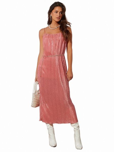 

casual dresses lettuce trim textured cami dress without chain u3up#, Black;gray