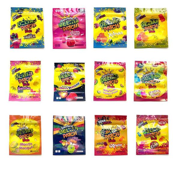 

skit canna-burst sours gummies edible bag canna peach rings edibles packaging candy gummy zipper plastic smell proof resealable bags