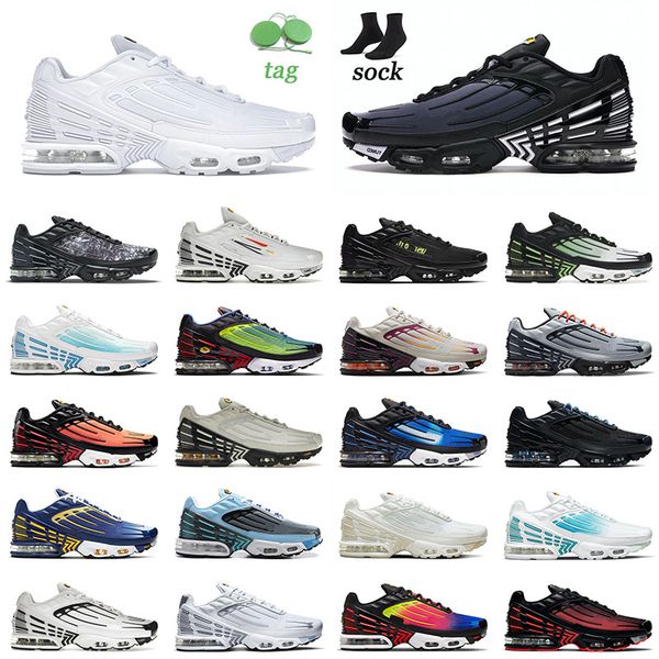 

tn plus 3 running shoes for men women triple white obsidian rainbow crater neon ghost green crimson red tn3 tuned trainers sports sneakers
