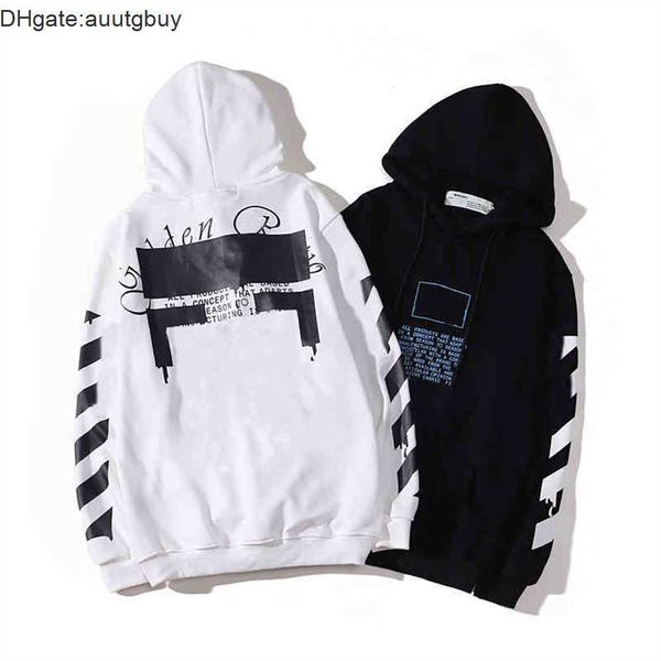 

hoodies fleece classic offs mens luxury sweatshirts fashion brand hoodie designers letter pullover back oil paint arrow x men mq33, Black