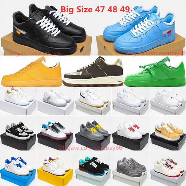 

2023 new pattern arrival casual shoes moma white brooklyn x 1 low mca university blue gold des chaussures off running sports men women one f, Black