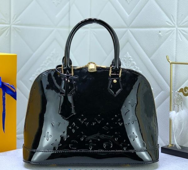 

designer bag alma bb women miroir tote shell handbag bright bags genuine leather shoulderbag purse clutch evening crossbody messenger wallet