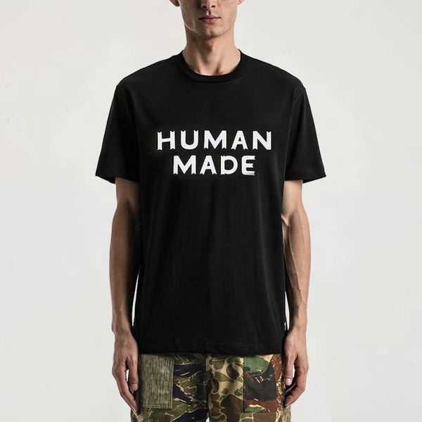 

men's t-shirts human made basic english printed slubby cotton short sleeve t-shirt for men and women t221130, White;black