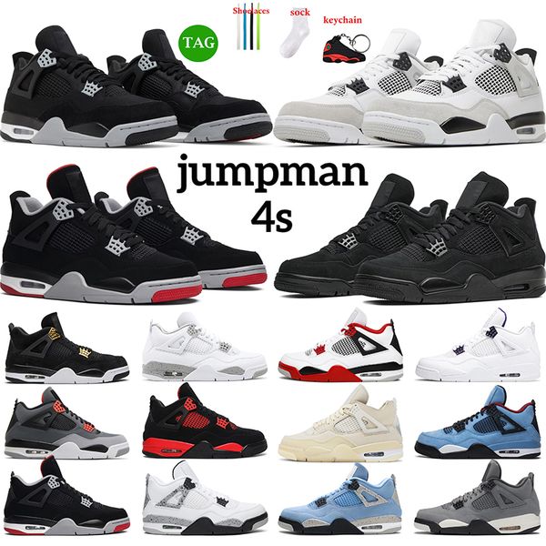 

2023 military black 4 men basketball shoes black cat canvas jumpman 4s fire red white oreo j4 womens mens trainers sports sneakers tennis