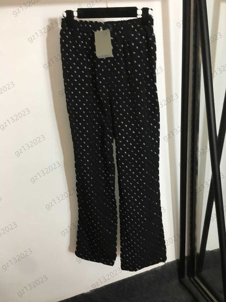 

pants woman clashing color lock printing elastic high waist trousers loose wide leg slim pant fashion designer brand slimming womens clothes, Black;white