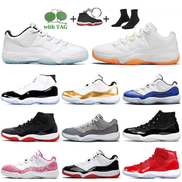 

sports trainers jumpman 11 11s mens womens basketball shoes low legend blue citrus high og bred jubilee 25th anniversary cool grey sneakers, Black