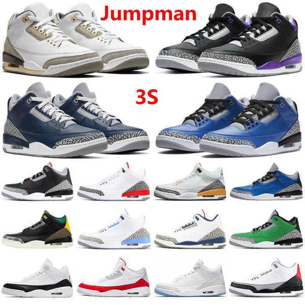 

jumpman 3s a ma maniere 3 basketball shoes midnight navy knicks rivals racer blue fragment court purple cool grey unc tinker