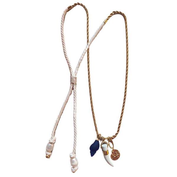 

tennis graduated men's and women's necklace pendant fashion spike imitation ivory pendant, Black
