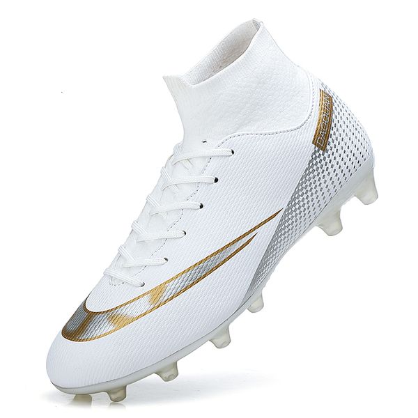 

safety shoes men soccer professional turf football boots male high kids cleats sports shoe kid futsal chaussure sneakers 221130, Black;brown
