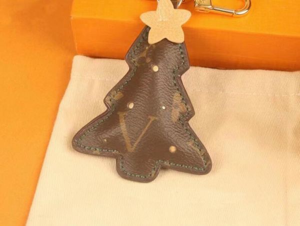 

luxury designer keychain brand christmas tree key chain men car keyring women buckle keychains bags pendant exquisite gift with box dust bag, Silver