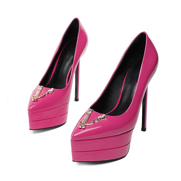 

dress shoes 14cm stiletto pointed toe leather fashion high heels wedding luxury brand steel tube super heel women s shoes 221130, Black