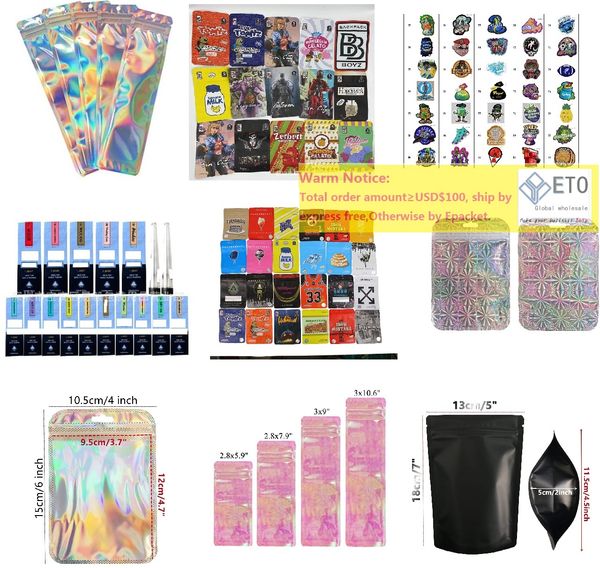 

holographic bags preroll pre-rolled tubes vape west oast ure 1pcs cured joints bag tube wedding cake london pound childproof mylar packaging