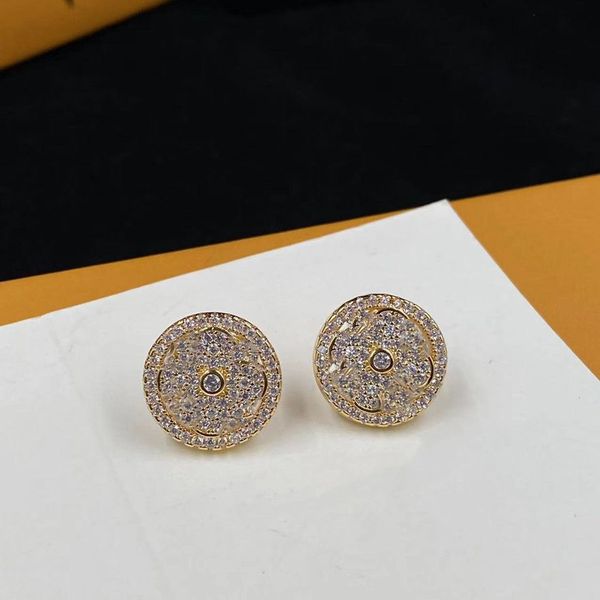 

fashion classic stainless steel gold plated stud earrings women's brand letter earring eardrop jewelry gifts for friends day engagement, Golden;silver