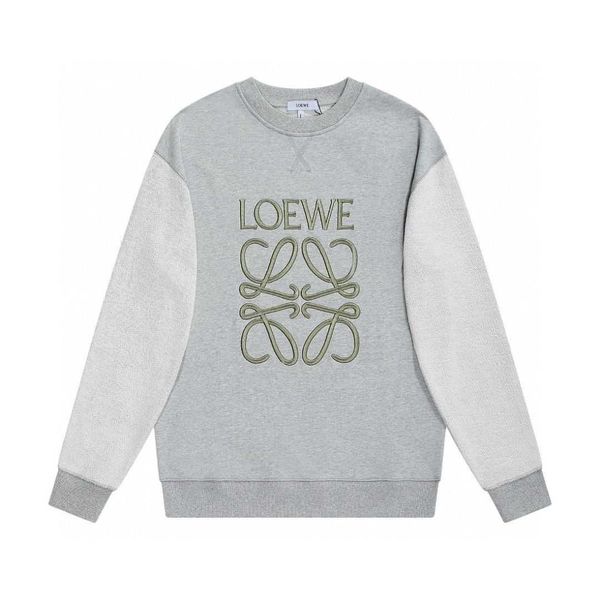 

designer loew's mens womens hoodies warm pullover american embroidery big casual fashion male and female situation loose round neck swe, Black