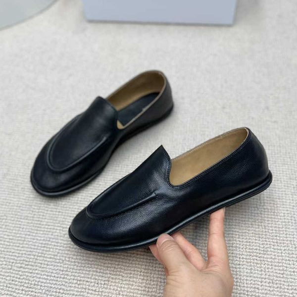 

the row sandals row small the first layer cow leather comfortable round head flat sole single shoe with lefu shoes for women 7rp3