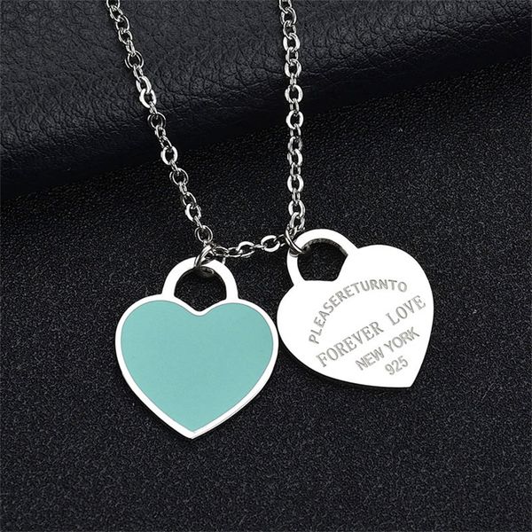 

heart necklace popular christmas couple pendants trend friendship gold necklace for women mens chain pendant designer necklaces customized j, Silver