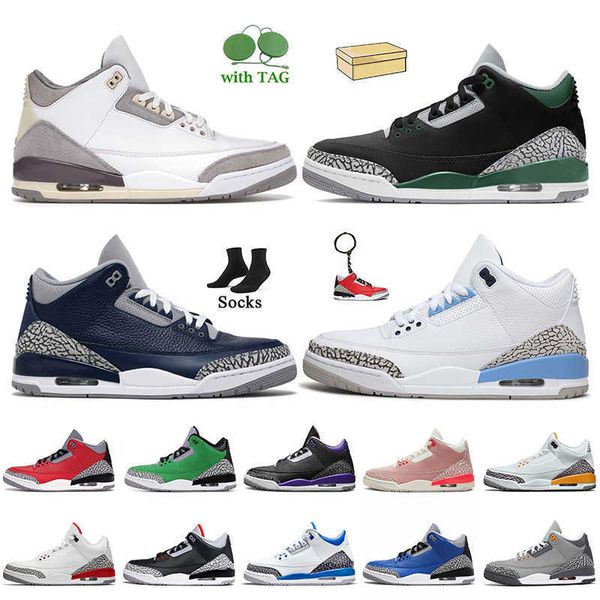 

basketball shoes mens trainers sneakers pine green court purple blue cool grey black cement infrared rust pink men jumpman 3 3s a ma maniere