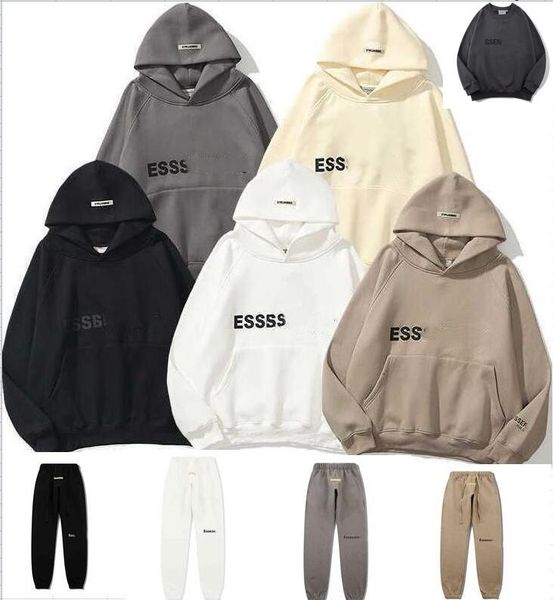 

ess designer men hoody essentials hoodies pullover sweatshirts loose long sleeve hooded jumper mens women clothing, Black