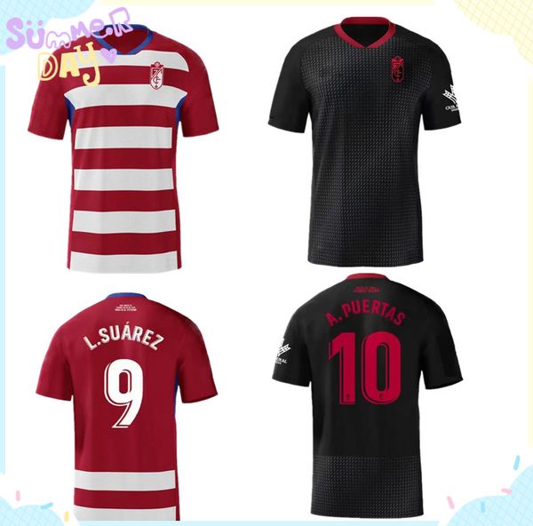 

22 23 granada suarez mens soccer jerseys . milla a. puertas d. machis c. neva victor domingos d. home away 3rd football shirts, Black;yellow
