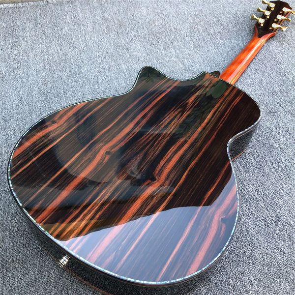 

custom solid cedar ps14 acoustic guitar abalone inlays ebony fingerboard 41 inch cocobolo back and dides ps14ce guitarra