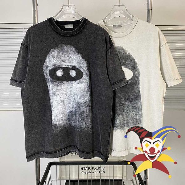 

men's t-shirts mask print loose short sleeves t shirt men women vintage t-shirts tee t221130, White;black